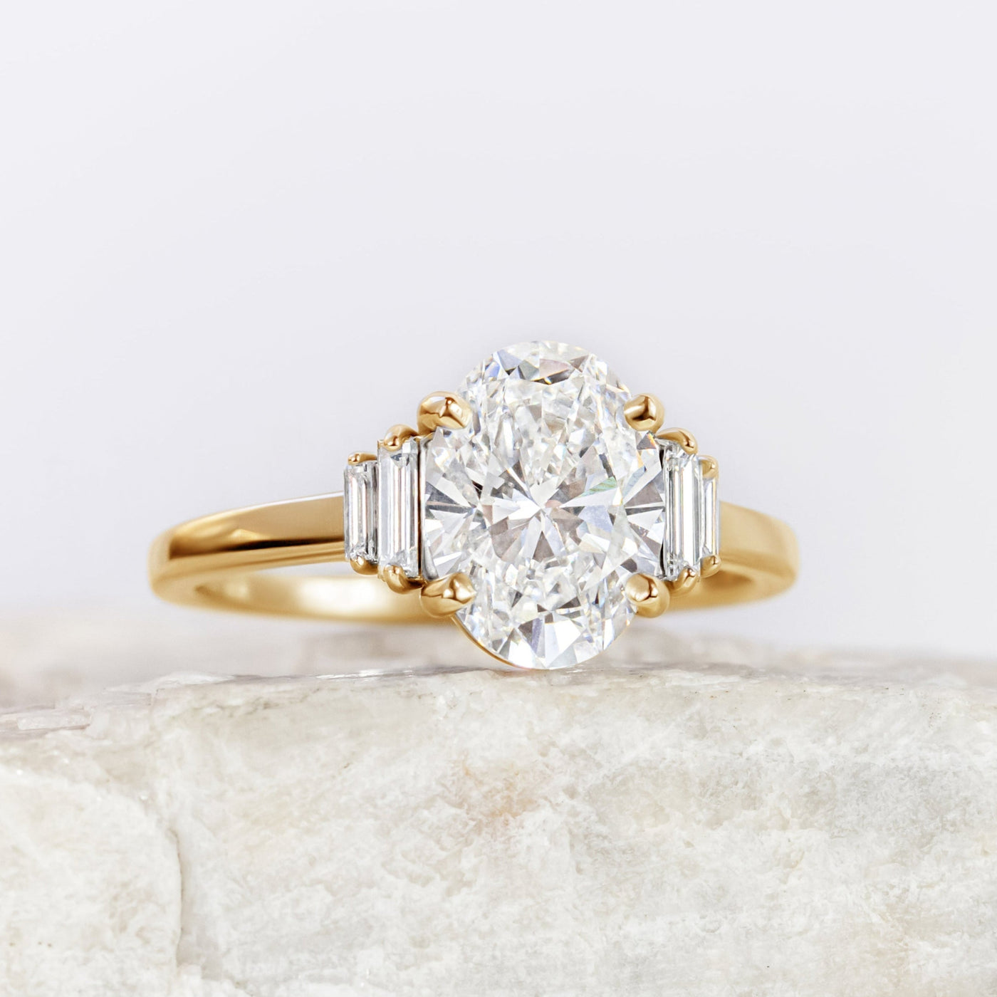 Kinsley ~ Oval Baguette Diamond Ring