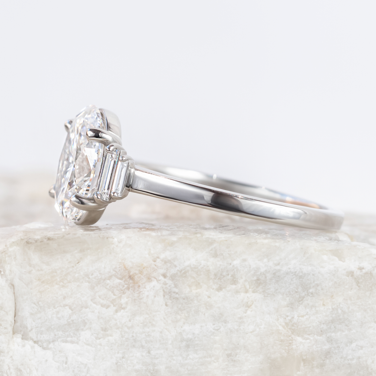 Kinsley ~ Oval Baguette Diamond Ring