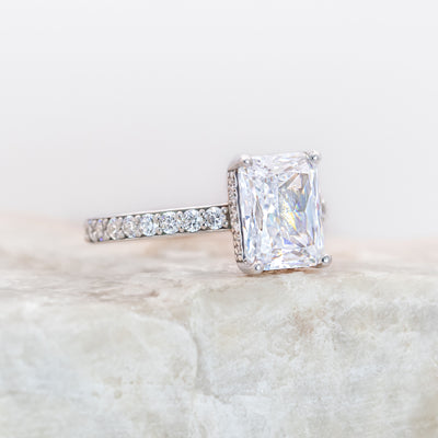 Reese ~ Radiant Pave Diamond Ring