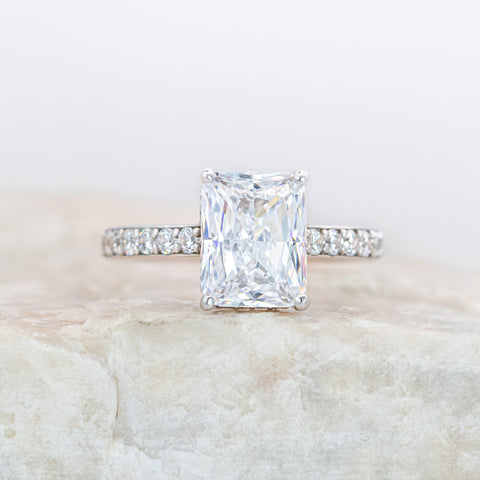 Reese ~ Radiant Pave Diamond Ring