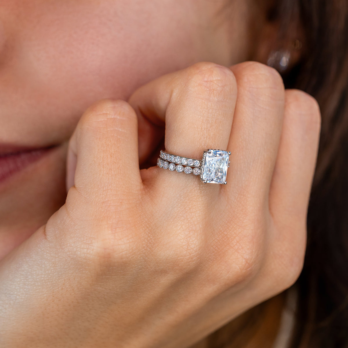 Reese ~ Radiant Pave Diamond Ring