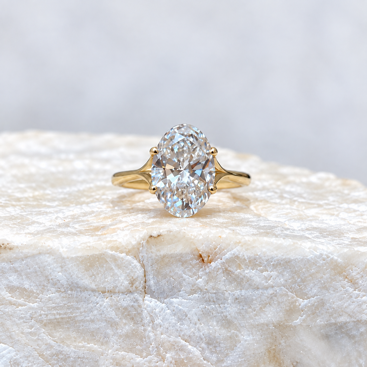 Proposal Ready ~ Clementine Hidden Halo 2.71ct Lab Grown Oval Cut Engagement Ring