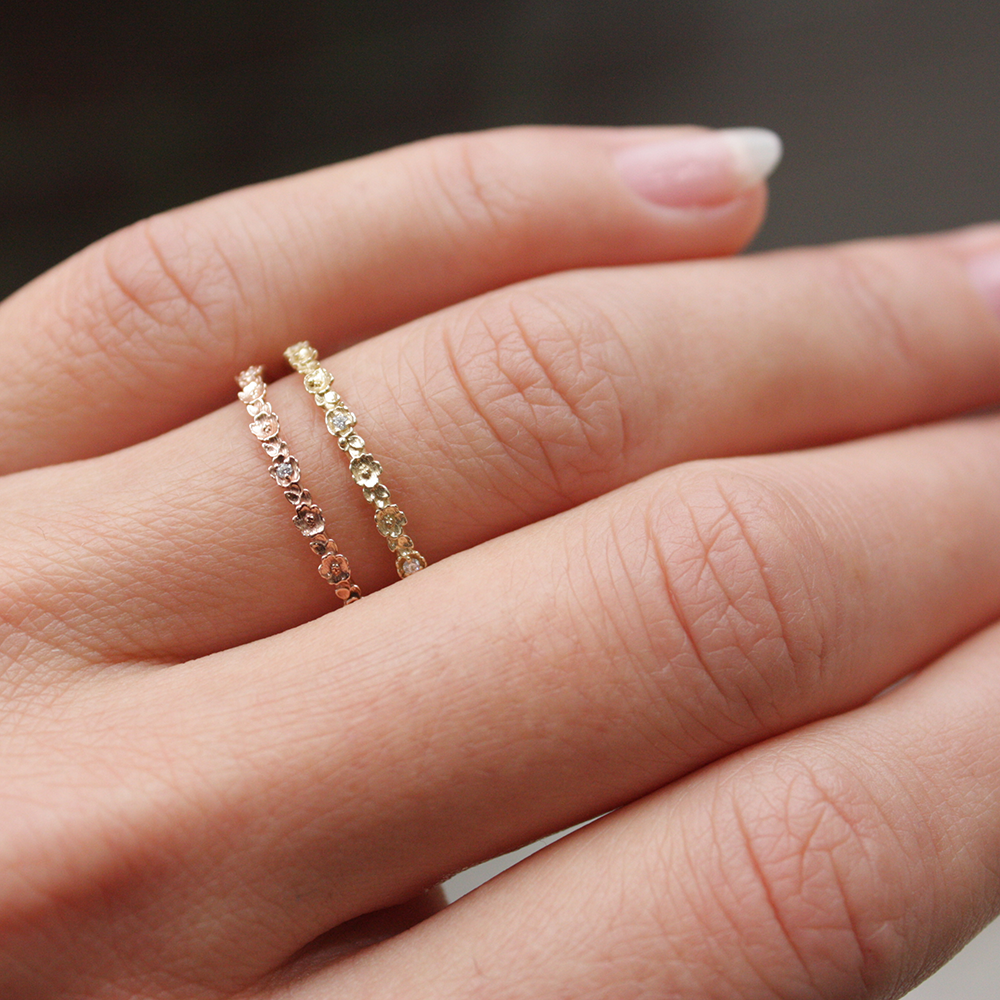 Rose Petite Diamond Stacking Band