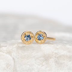 Tiny Dot Sapphire Earrings ~ Ready to Ship