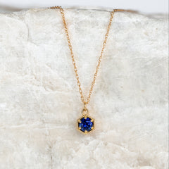 Loie Sapphire Necklace ~ Ready to Ship