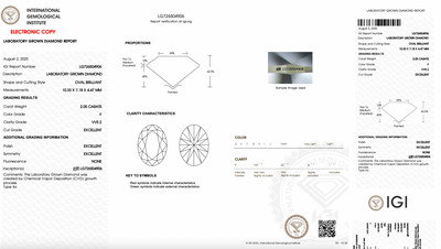 OVAL 2.05ct F VVS2 EXCELLENT 500077254