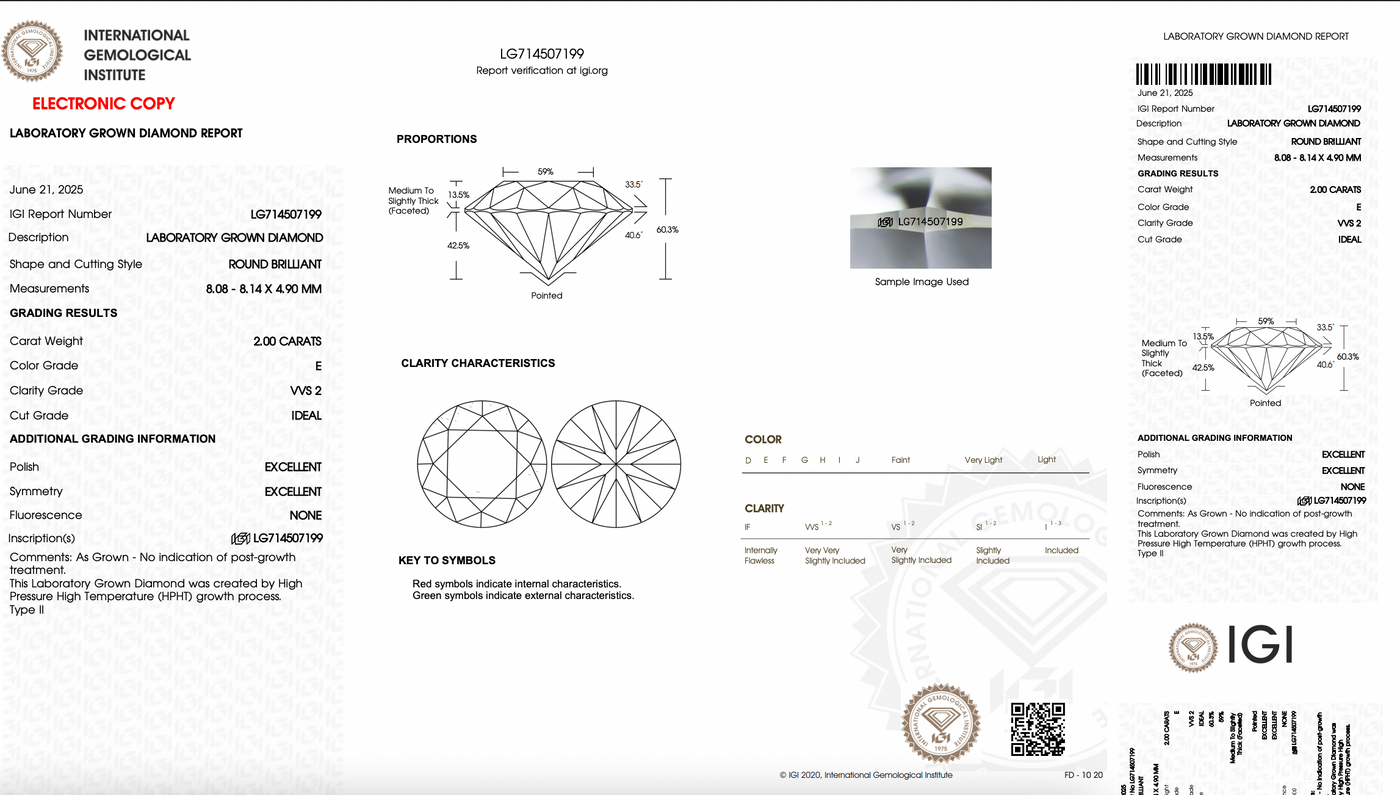 ROUND 2.00ct E VVS2 IDEAL 500071260