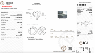 ROUND 3.08ct E VVS2 IDEAL 500031319