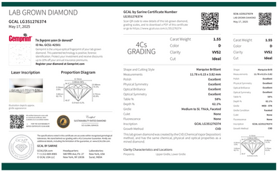 MARQUISE 1.55ct D VVS2 IDEAL 500055630