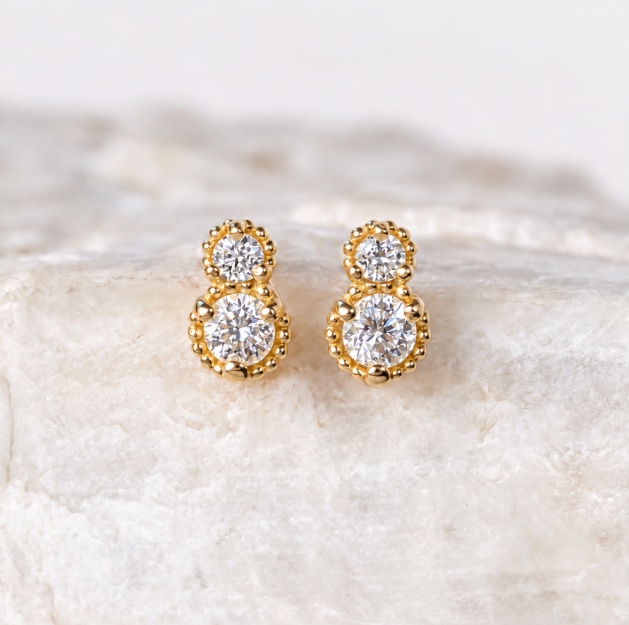 Madeline Diamond Earrings ~ Ready to Ship