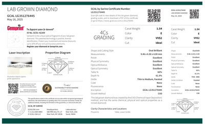 OVAL 1.54ct E VVS2 IDEAL 500055457