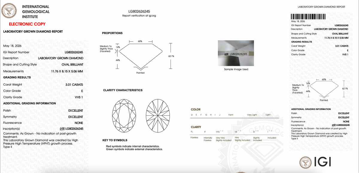 OVAL 3.01ct E VVS1 B2B0BF8D1 EXCELLENT