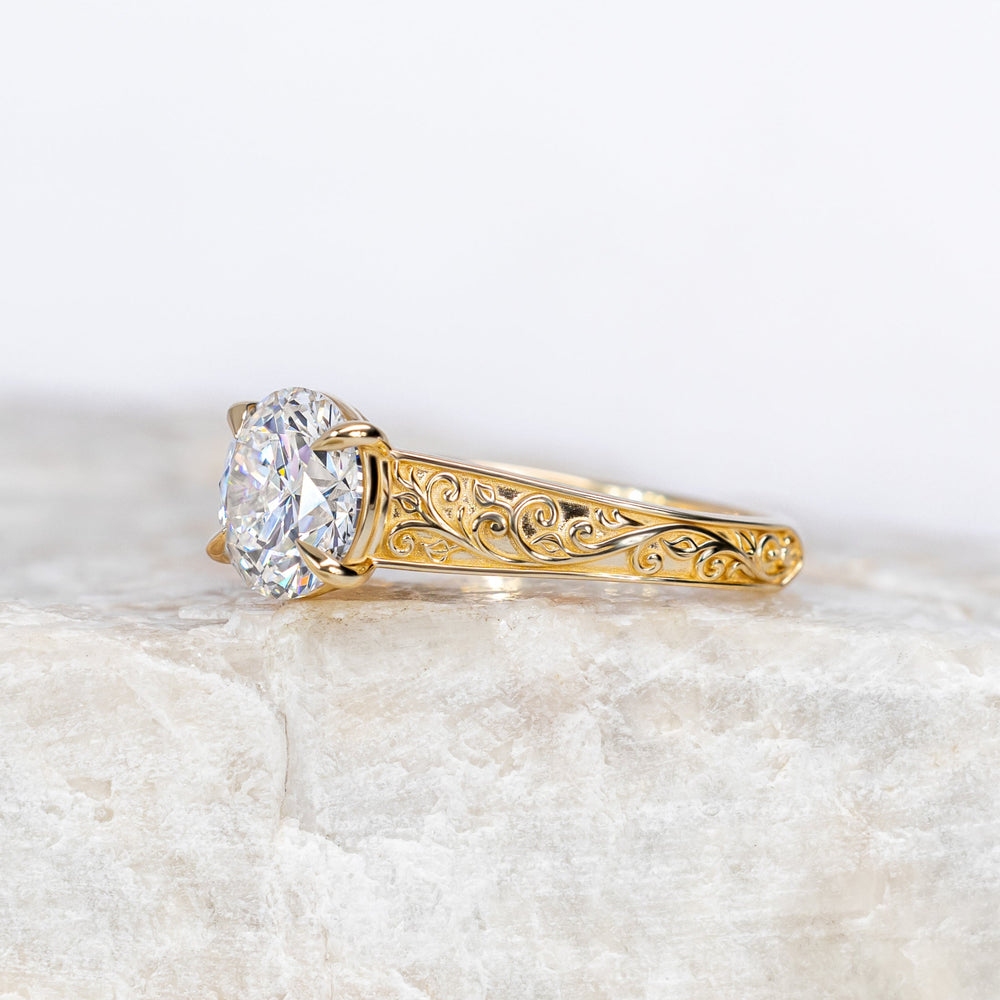 Proposal Ready ~ Serafina 2.02ct Lab Grown Round Cut Engagement Ring