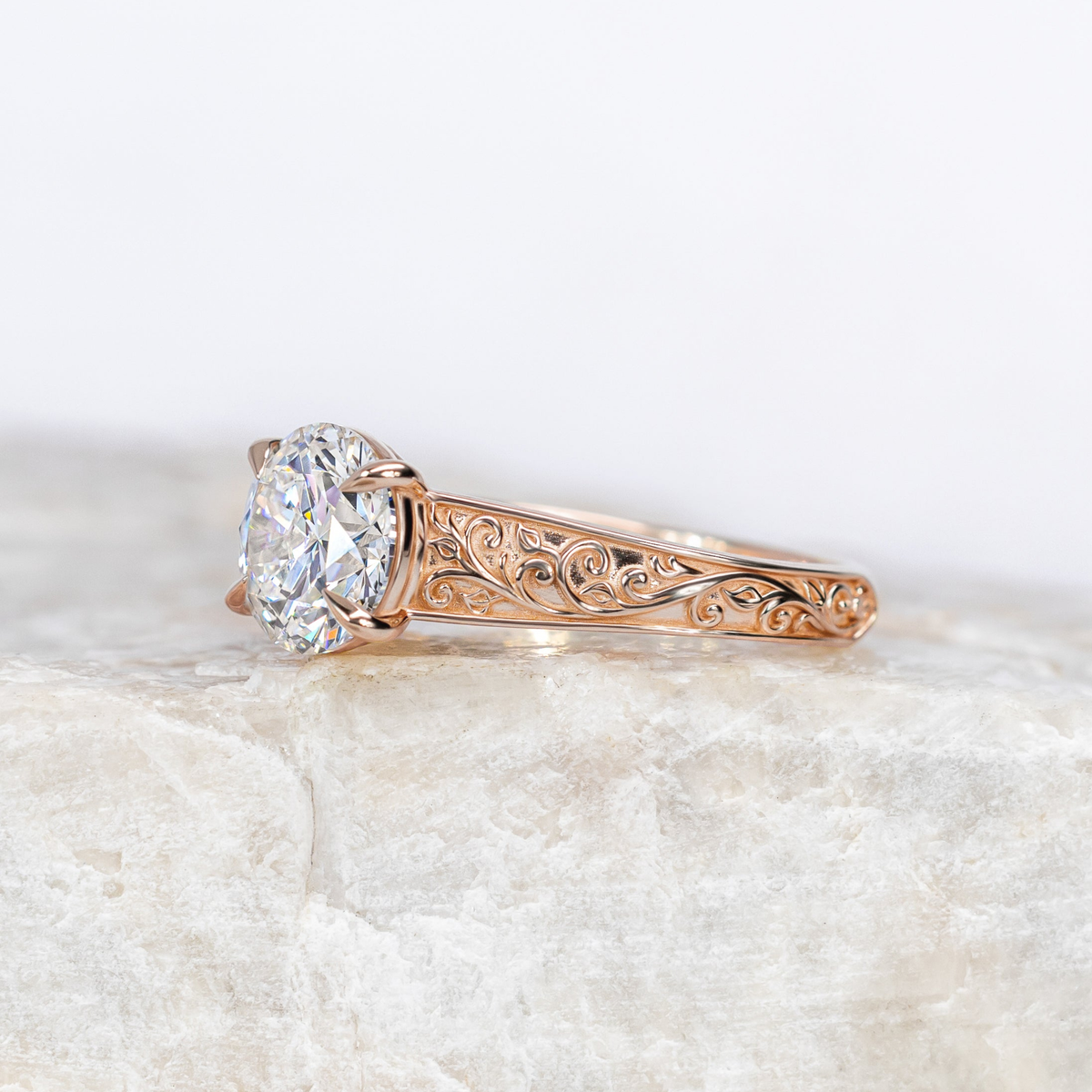 Seraphina ~ Engraved Engagement Ring
