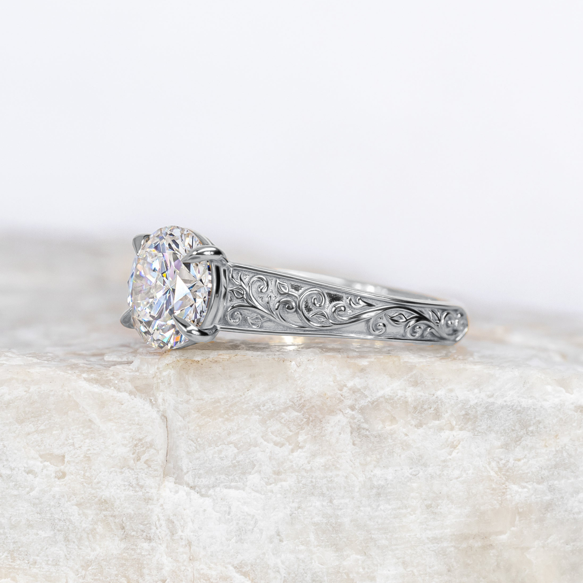Seraphina ~ Engraved Engagement Ring