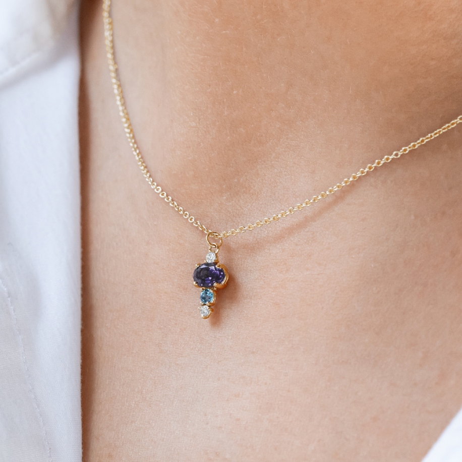 Somerset Iolite Gemstone Necklace ~ Ready to Ship