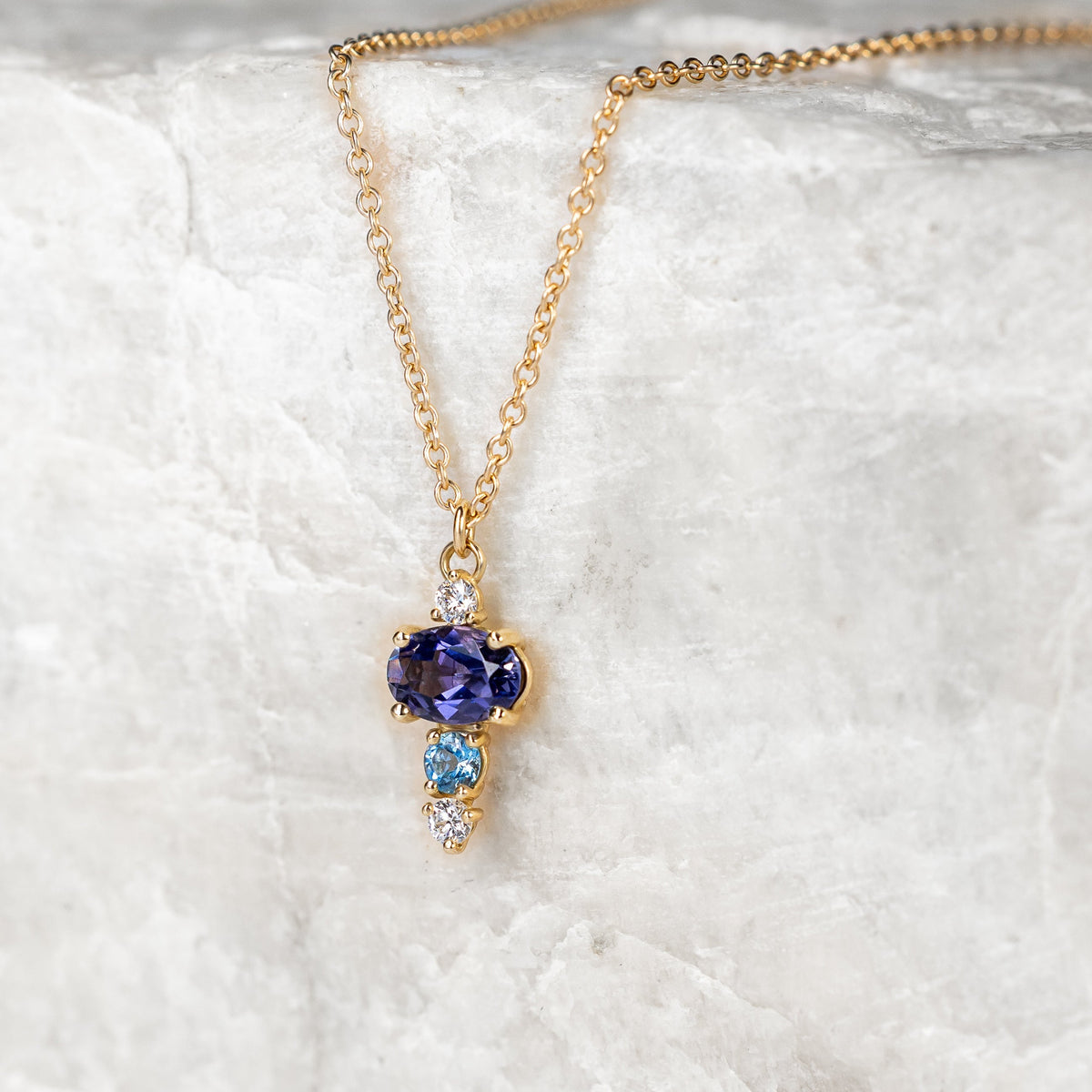 Somerset Iolite Gemstone Necklace ~ Ready to Ship