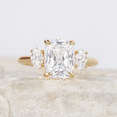 Sophie ~ Oval Three Stone Ring