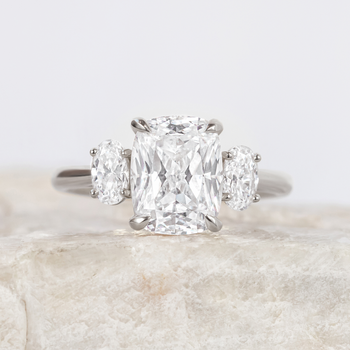 Sophie ~ Oval Three Stone Ring