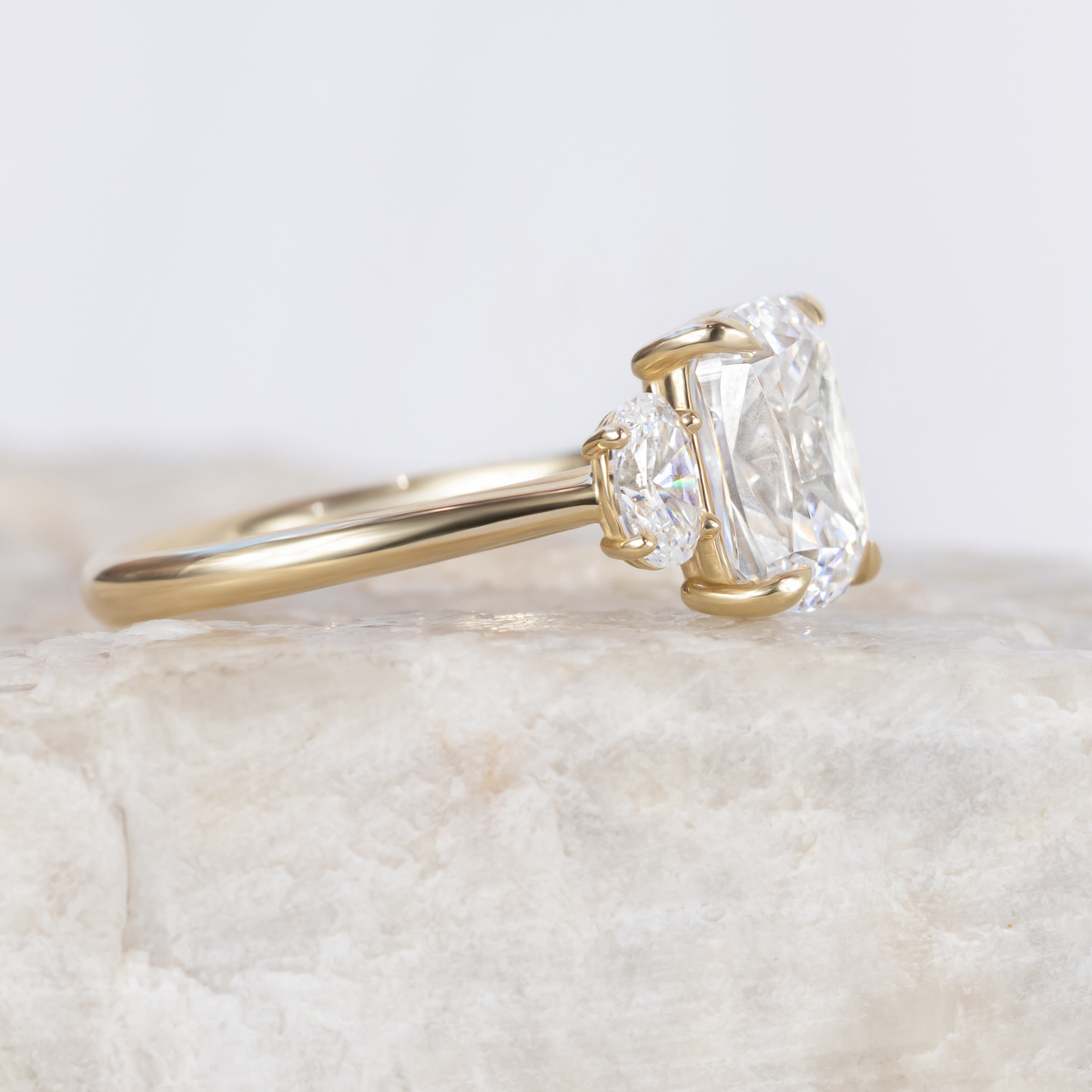 Sophie ~ Oval Three Stone Ring
