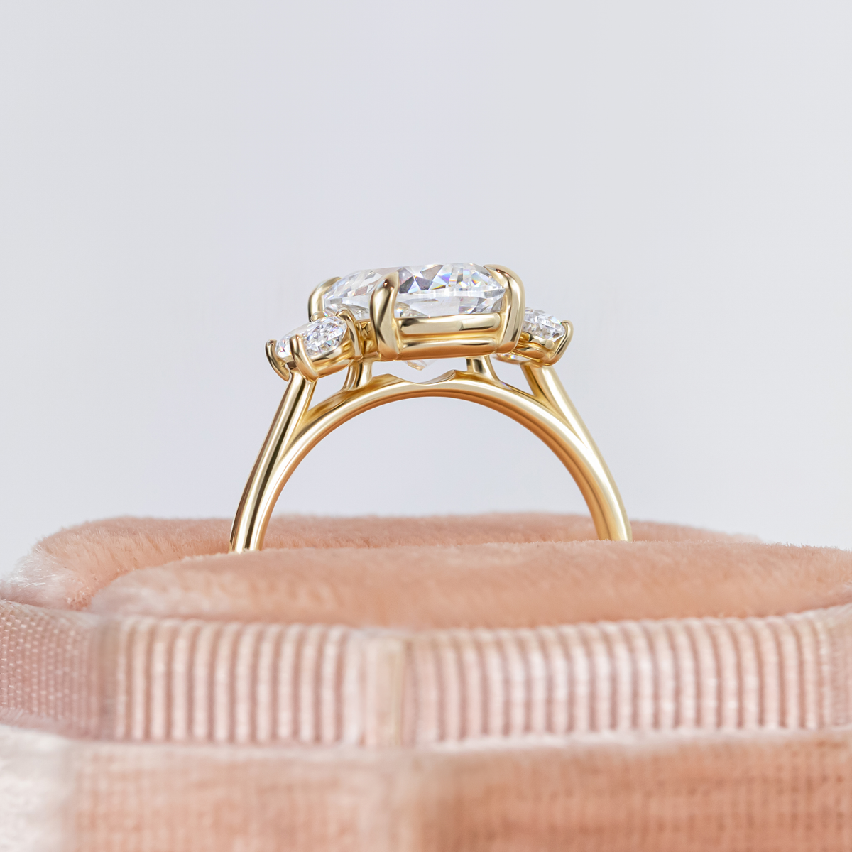 Sophie ~ Oval Three Stone Ring