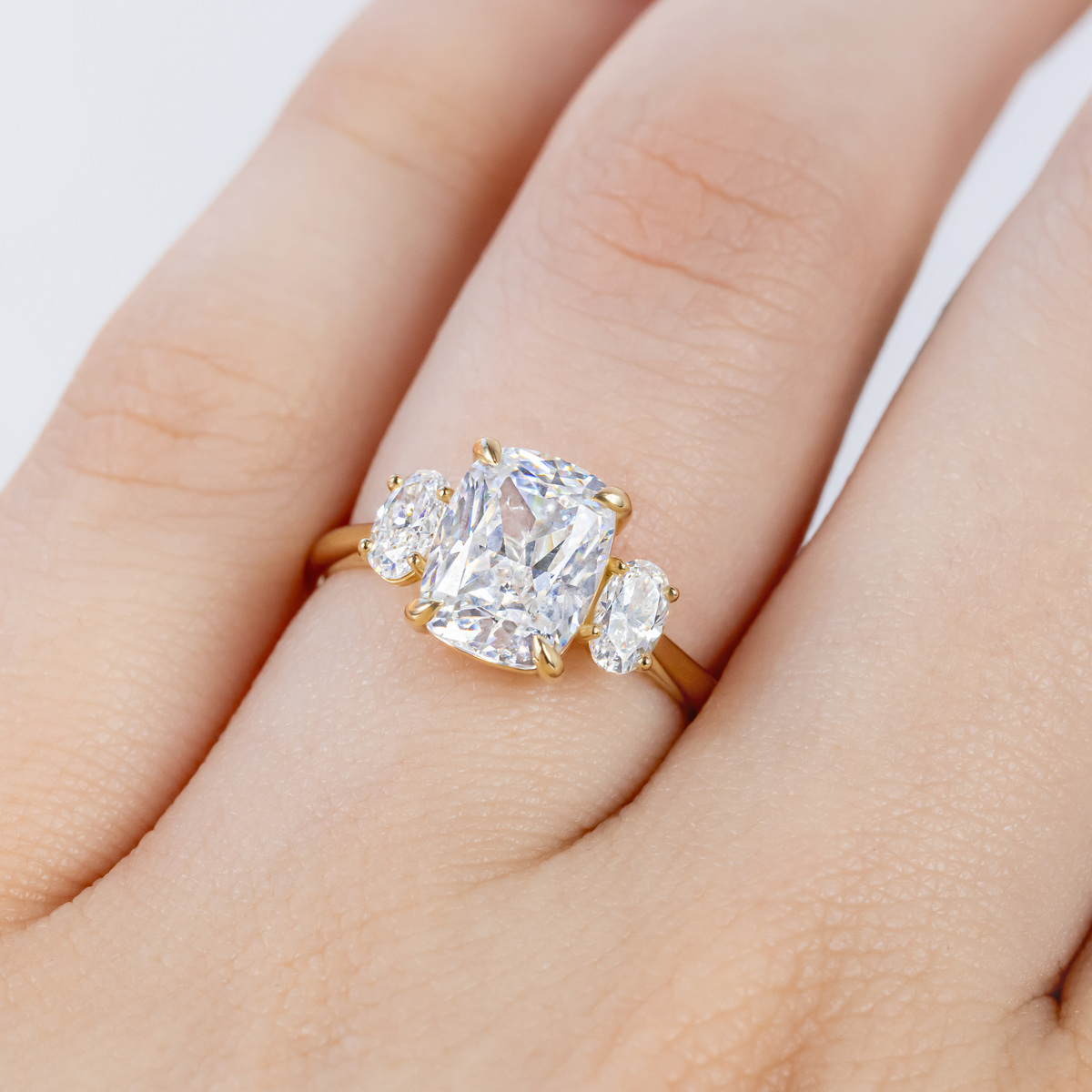 Sophie ~ Oval Three Stone Ring