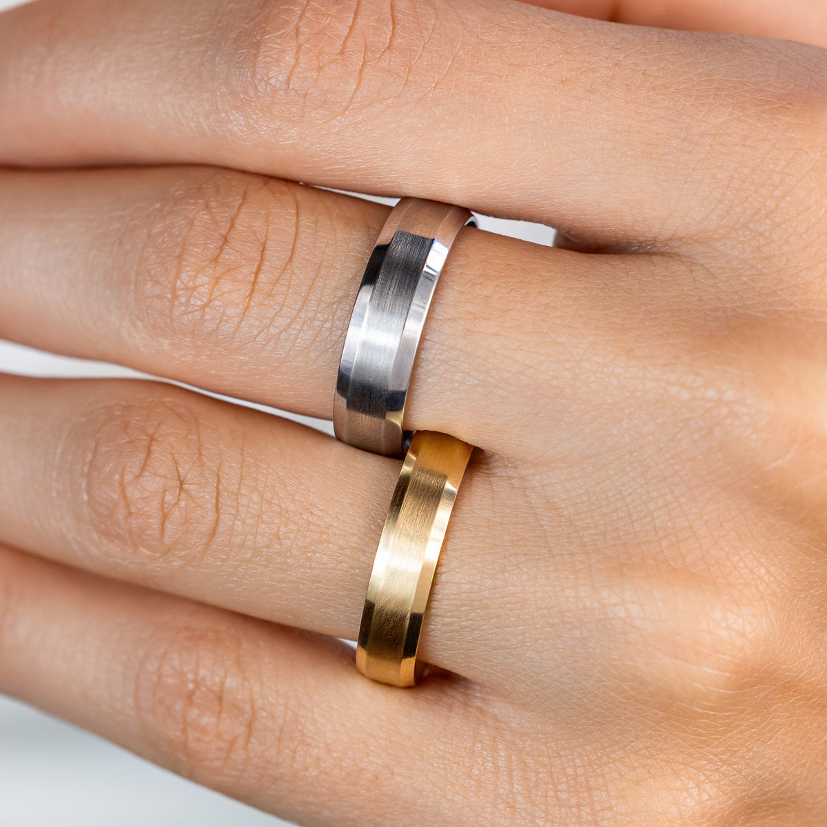 Theo 6mm ~ Beveled Edge Wedding Ring