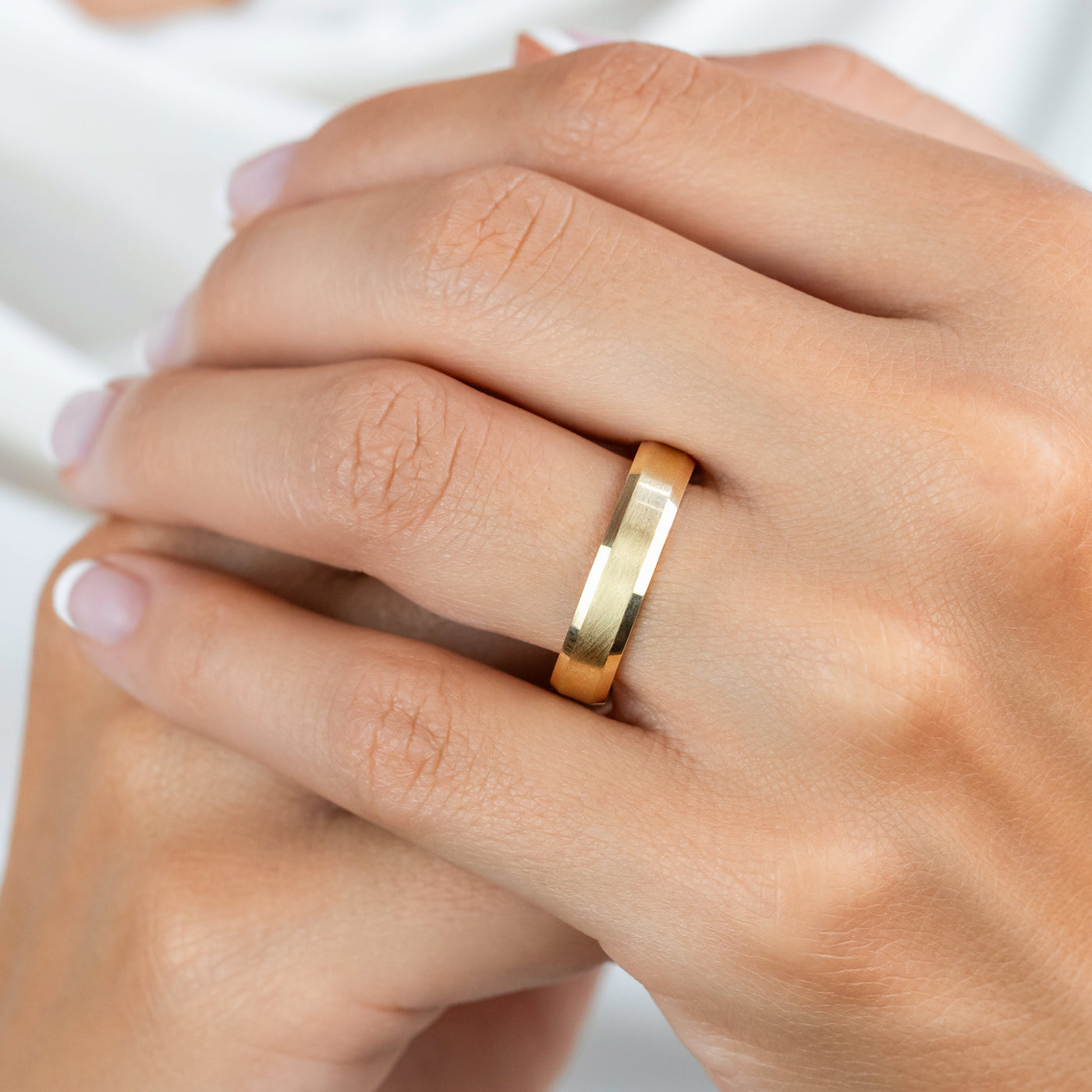 Theo 5mm ~ Beveled Edge Wedding Ring