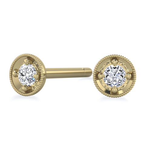 Tiny Dot Diamond Earrings