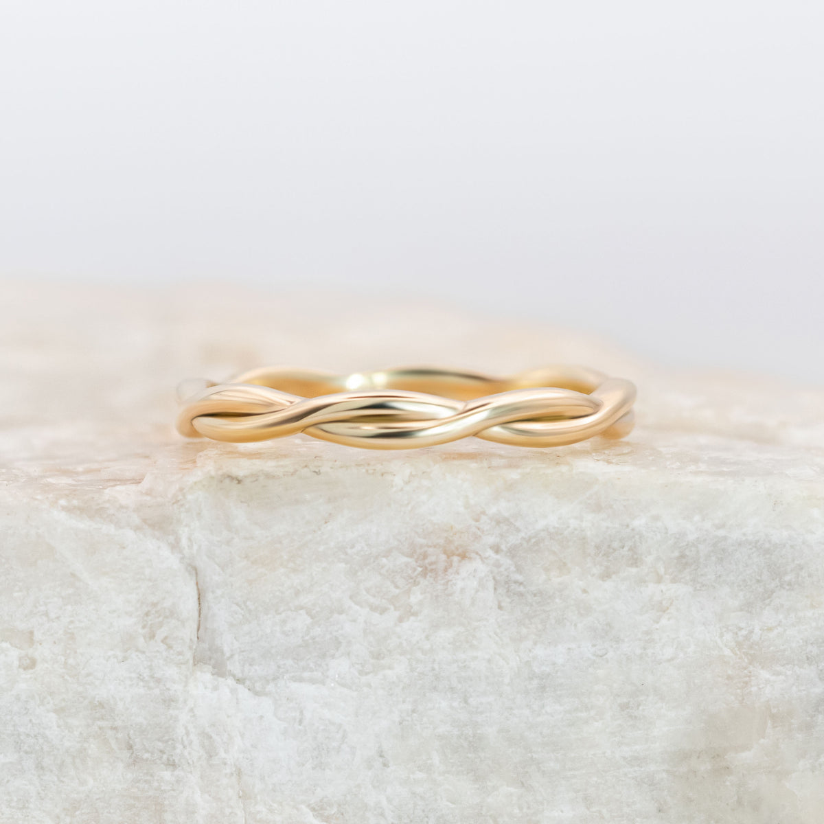 Braided 14k Yellow Gold Wedding Ring