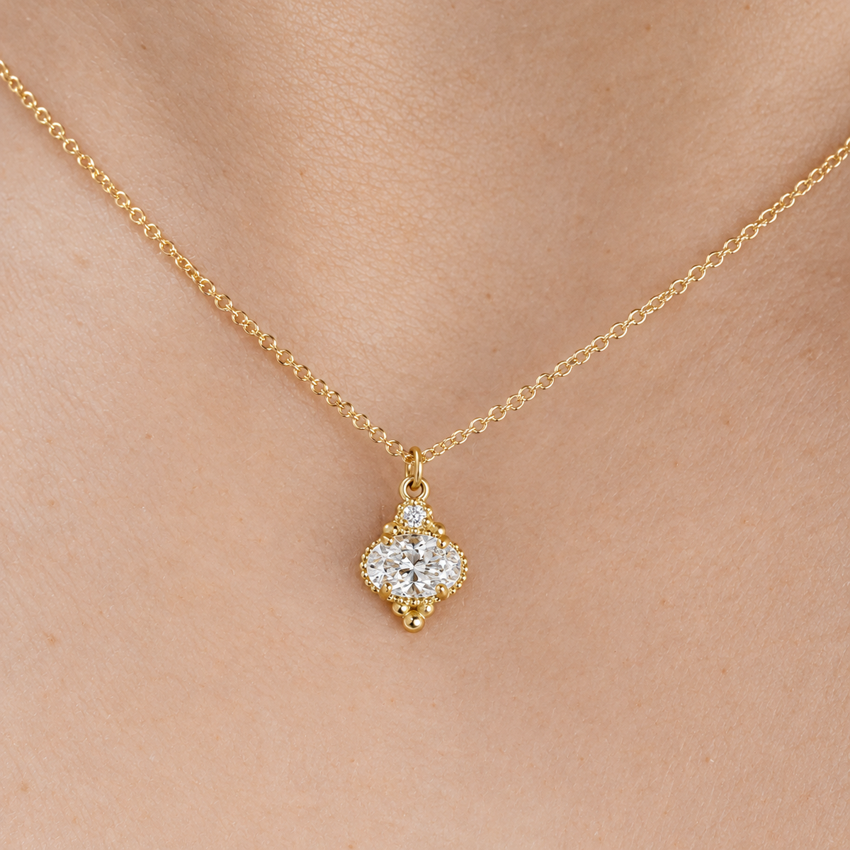 Mayfair Oval Diamond Necklace