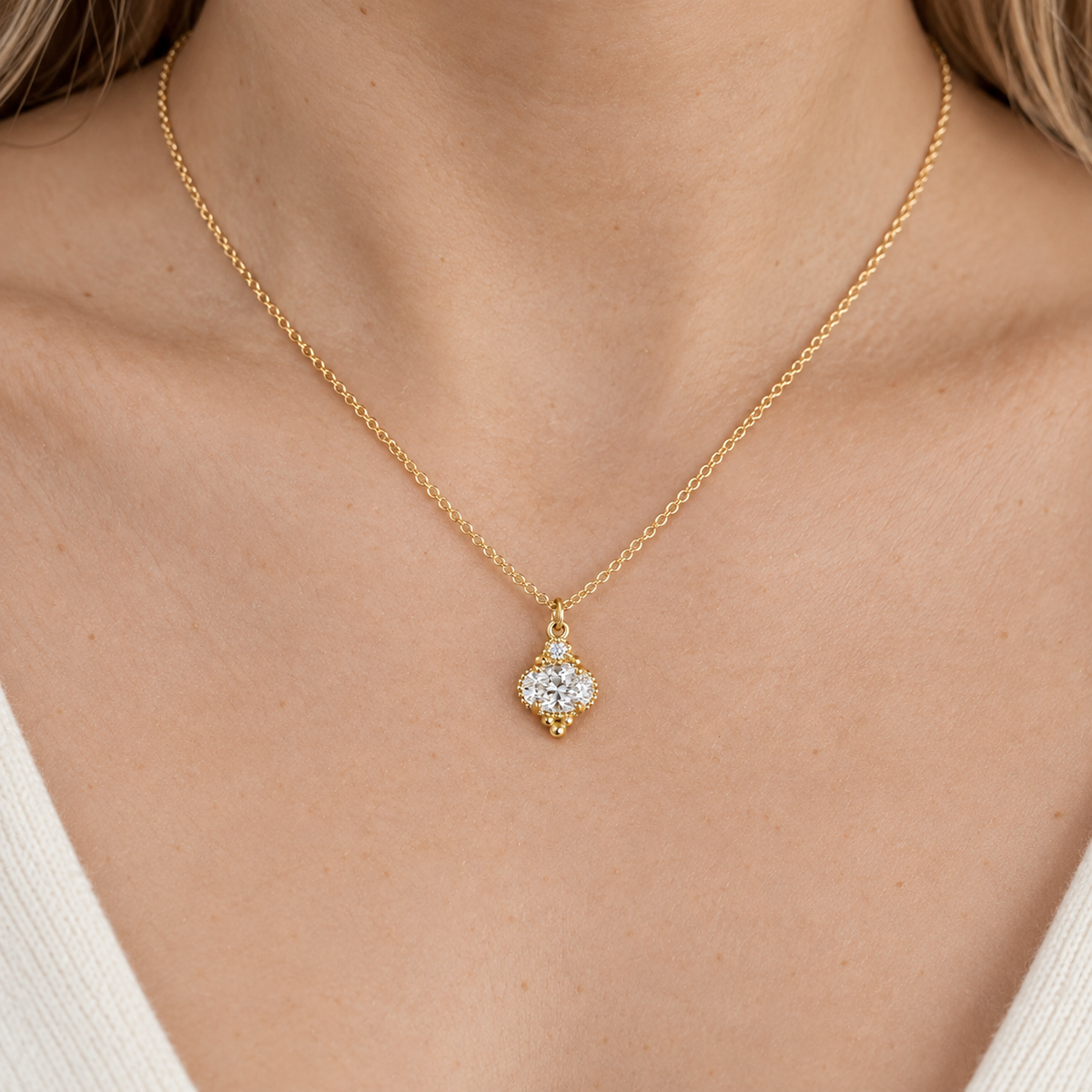 Mayfair Oval Diamond Necklace