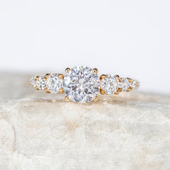 Zoey ~ Side Stone Ring