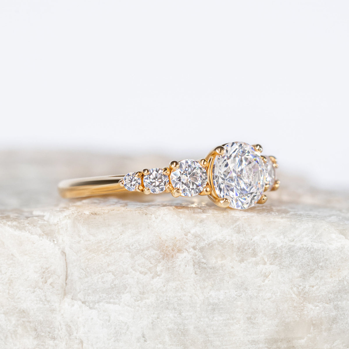 Zoey ~ Side Stone Ring