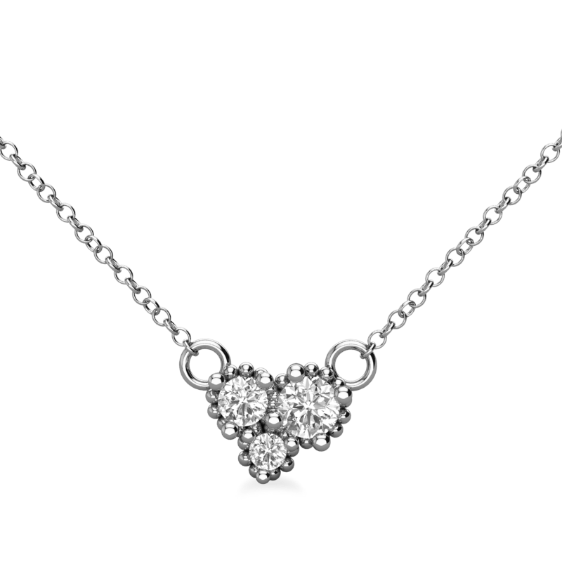 Trio Diamond Cluster Necklace ~ Ready to Ship