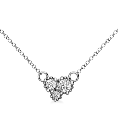 Trio Diamond Cluster Necklace