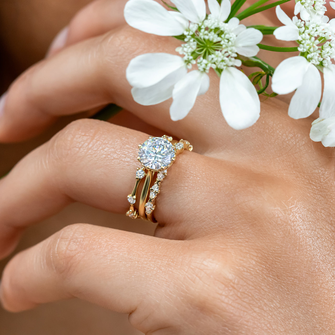 Coral ~ Diamond Ring