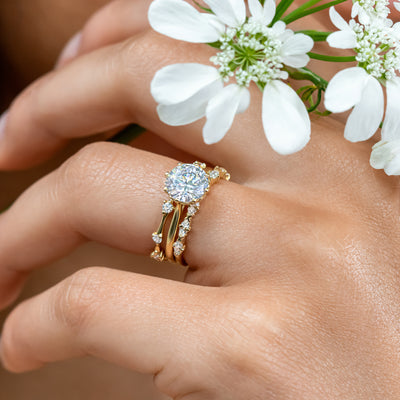 Coral ~ Diamond Ring