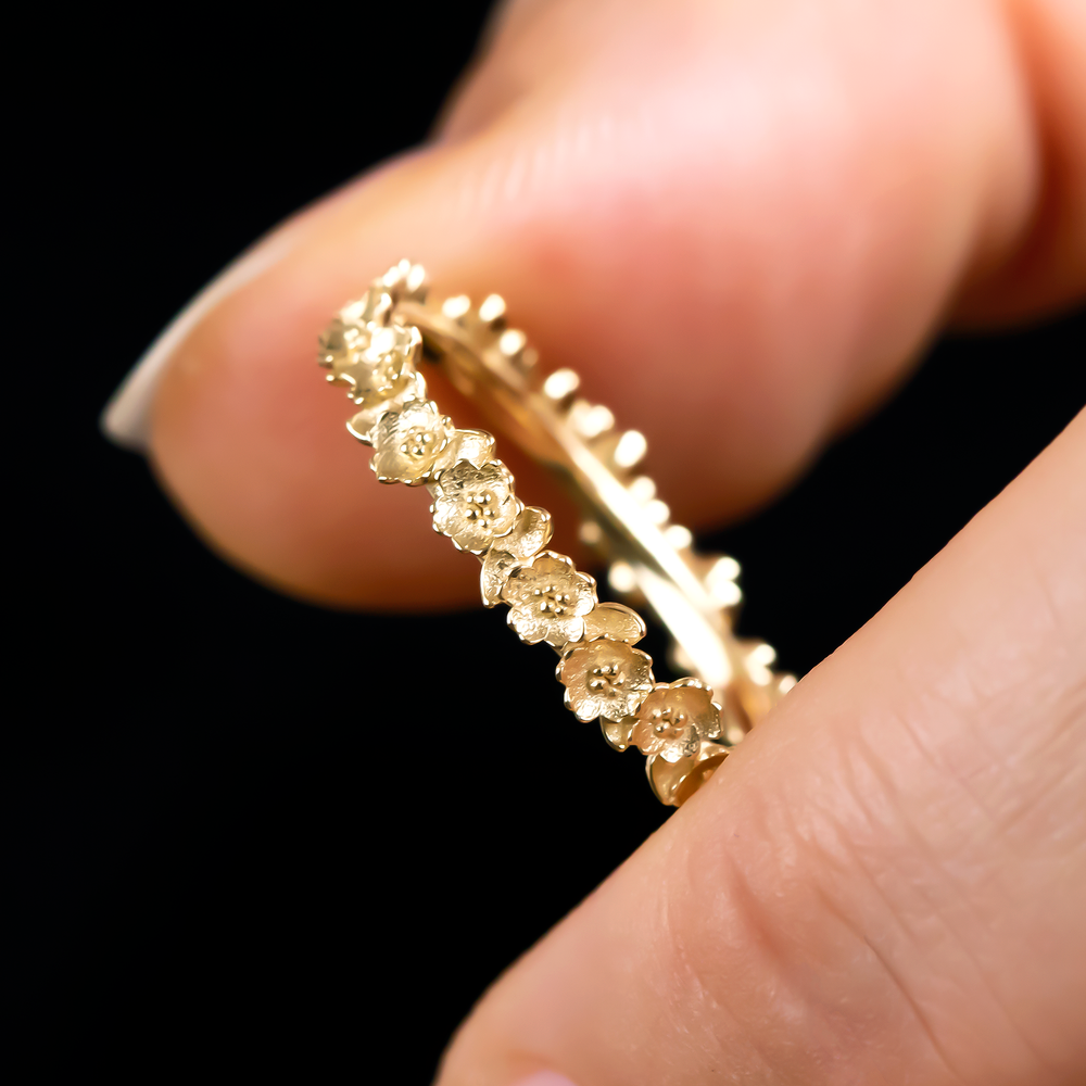 Rose Eternity Band - Yellow Gold