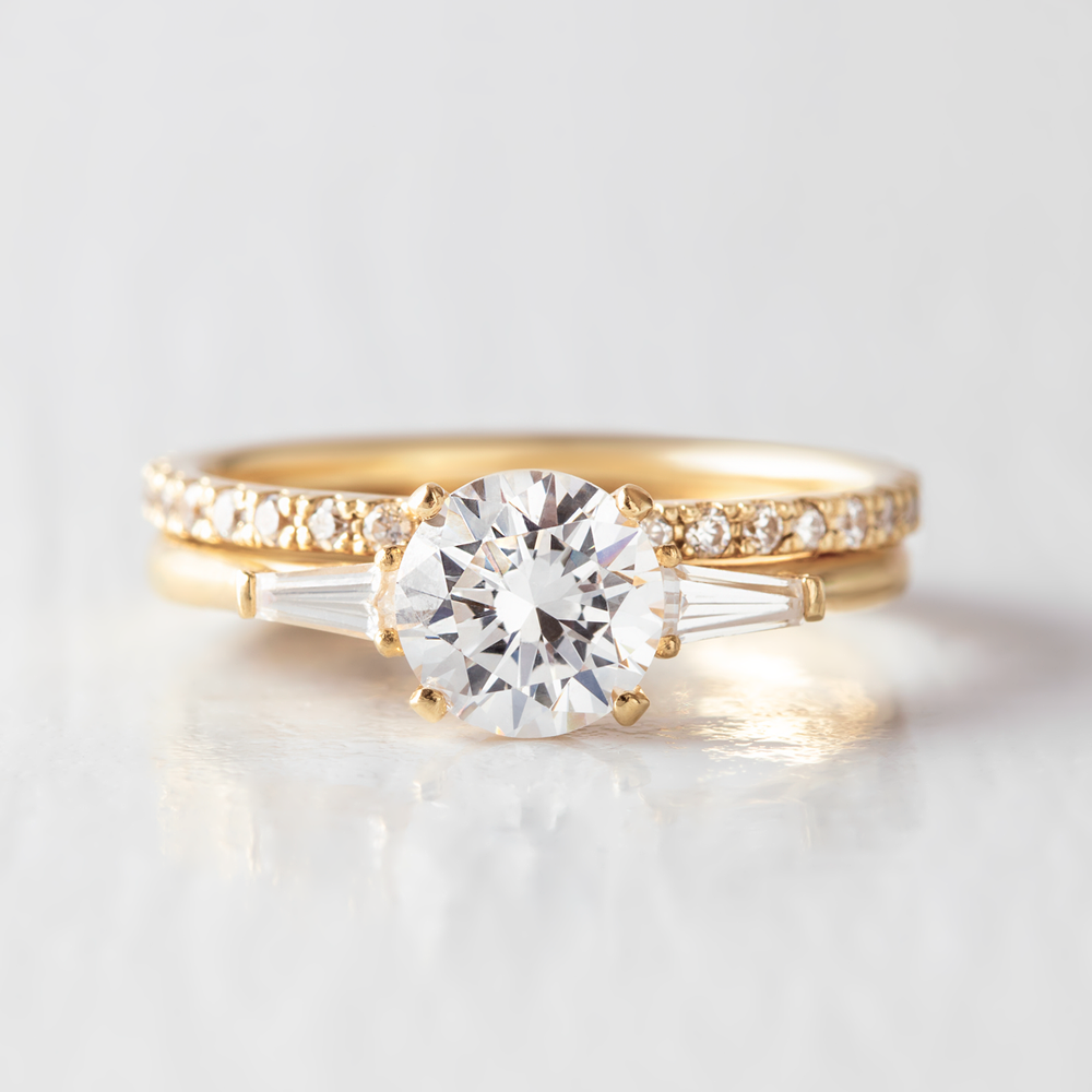Malory ~ Baguette Side Stone Ring