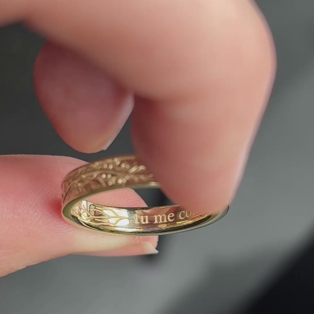 Custom Leaf and Vine Band