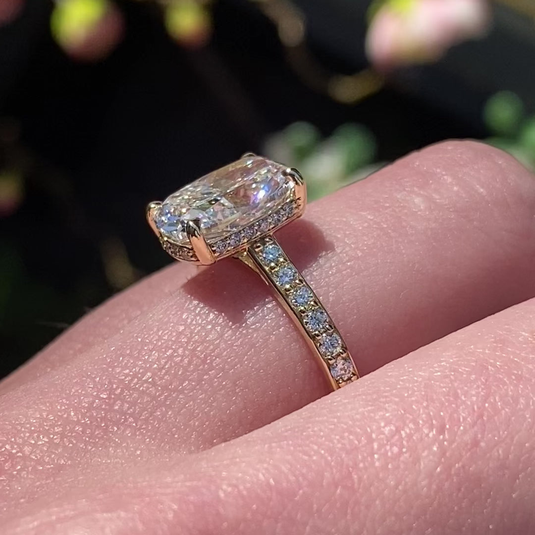 Reese ~ Radiant Pave Diamond Ring