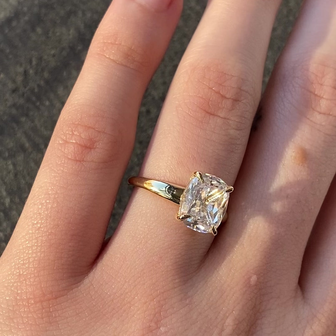 Carla ~ Elongated Cushion Cut Ring