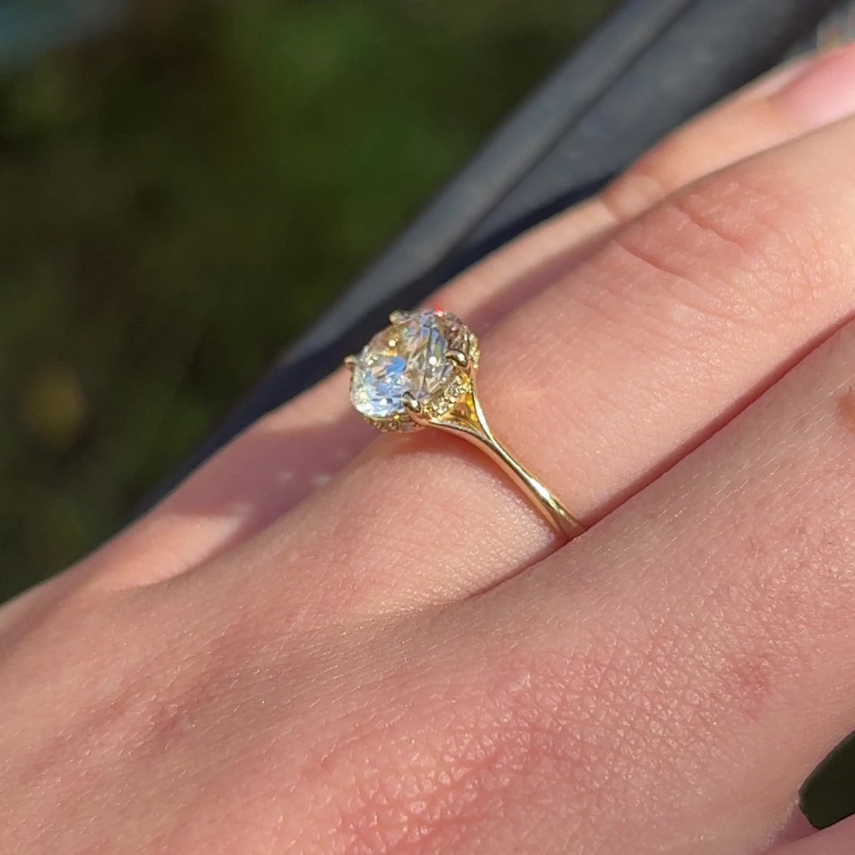 Proposal Ready ~ Clementine Hidden Halo 2.01ct Lab Grown Round Engagement Ring
