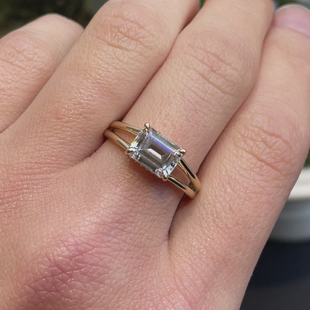 Custom East-West Emerald Cut