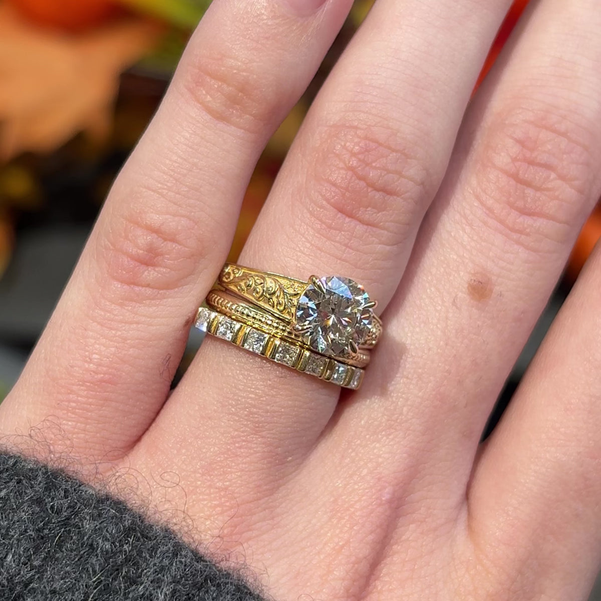 Seraphina ~ Engraved Engagement Ring