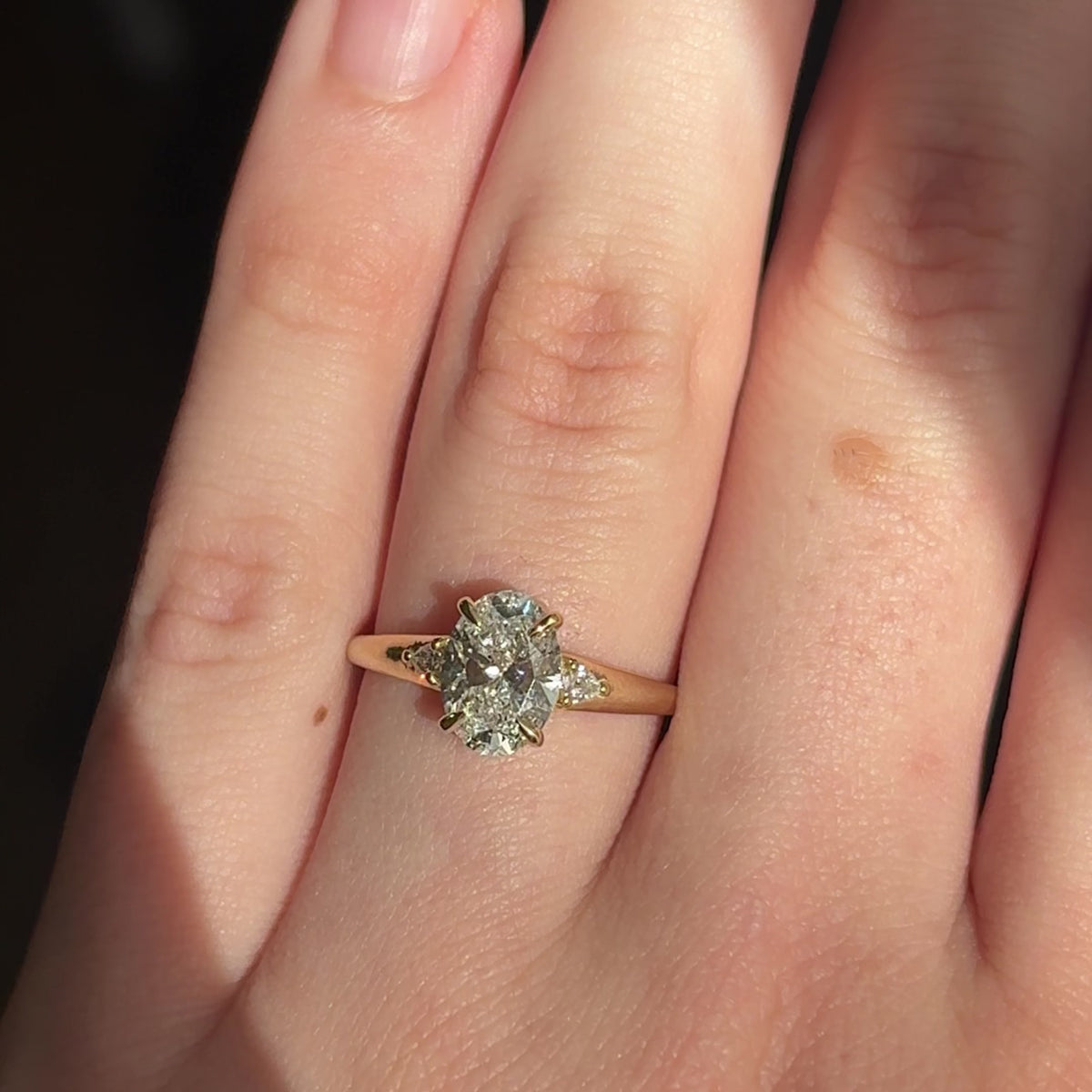 Proposal Ready ~ Lulu 1.38ct Lab Grown Oval Engagement Ring