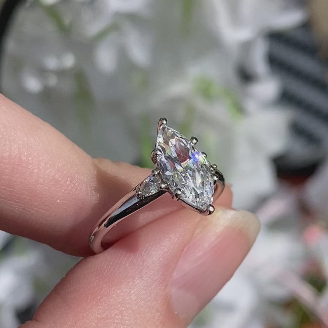 Lulu ~ Marquise Engagement Ring
