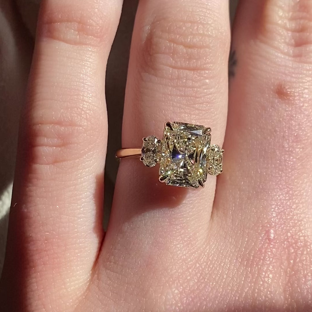 Sophie ~ Oval Three Stone Ring