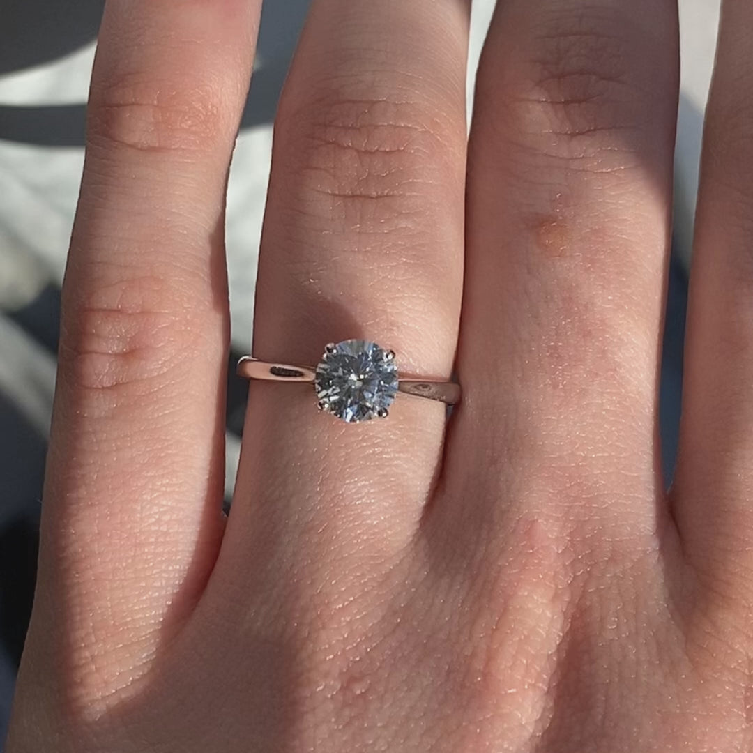 Proposal Ready ~ Grace 7mm Round Brilliant Moissanite Engagement Ring
